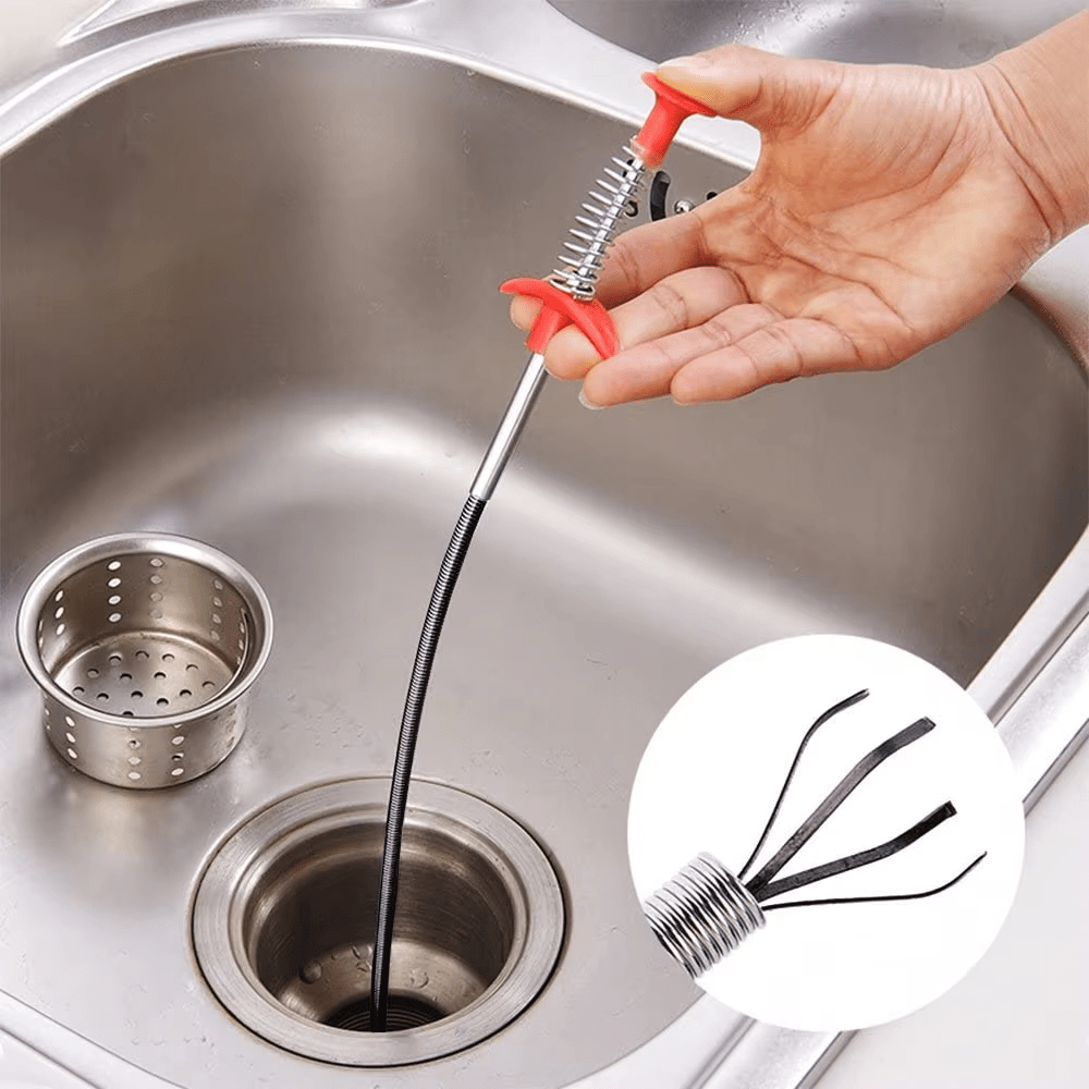 Desatascador Tuberías y Desagües, Elimina los Desagües Obstruidos al Instante, Dispositivo de Dragado de Alcantarillado, Utilizado para la Limpieza de Baños, Cocina, Fregaderos, Bañeras y Tuberías de Dragado, Desagües