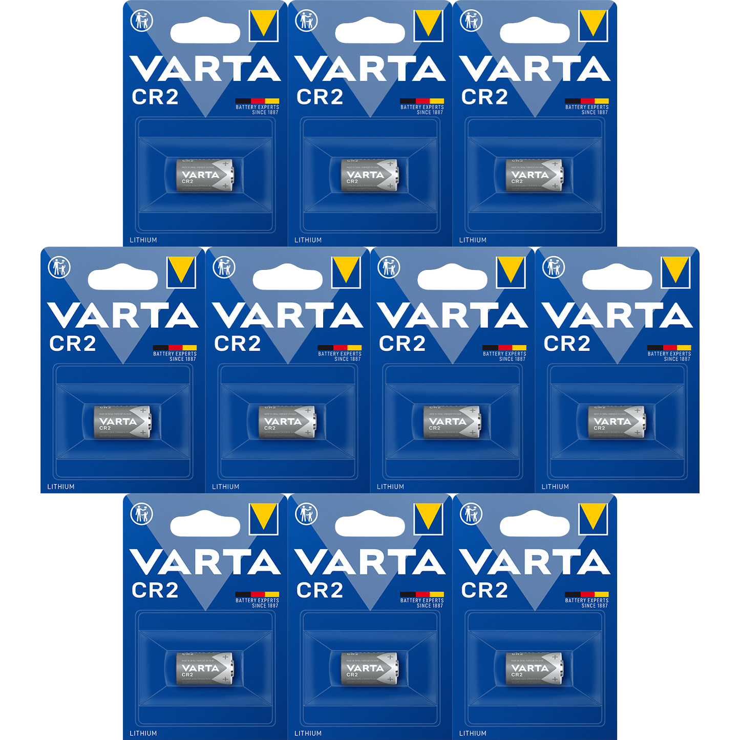 Pilas CR2 Litio de Alto Rendimiento, Larga Duración, Para Uso Diario, Ideal para Cámaras Fotográficas, Linternas, Sensores de Alarma, Equipos de Medición, Punteros, Juegos y Otros Dispositivos Pequeños - VARTA