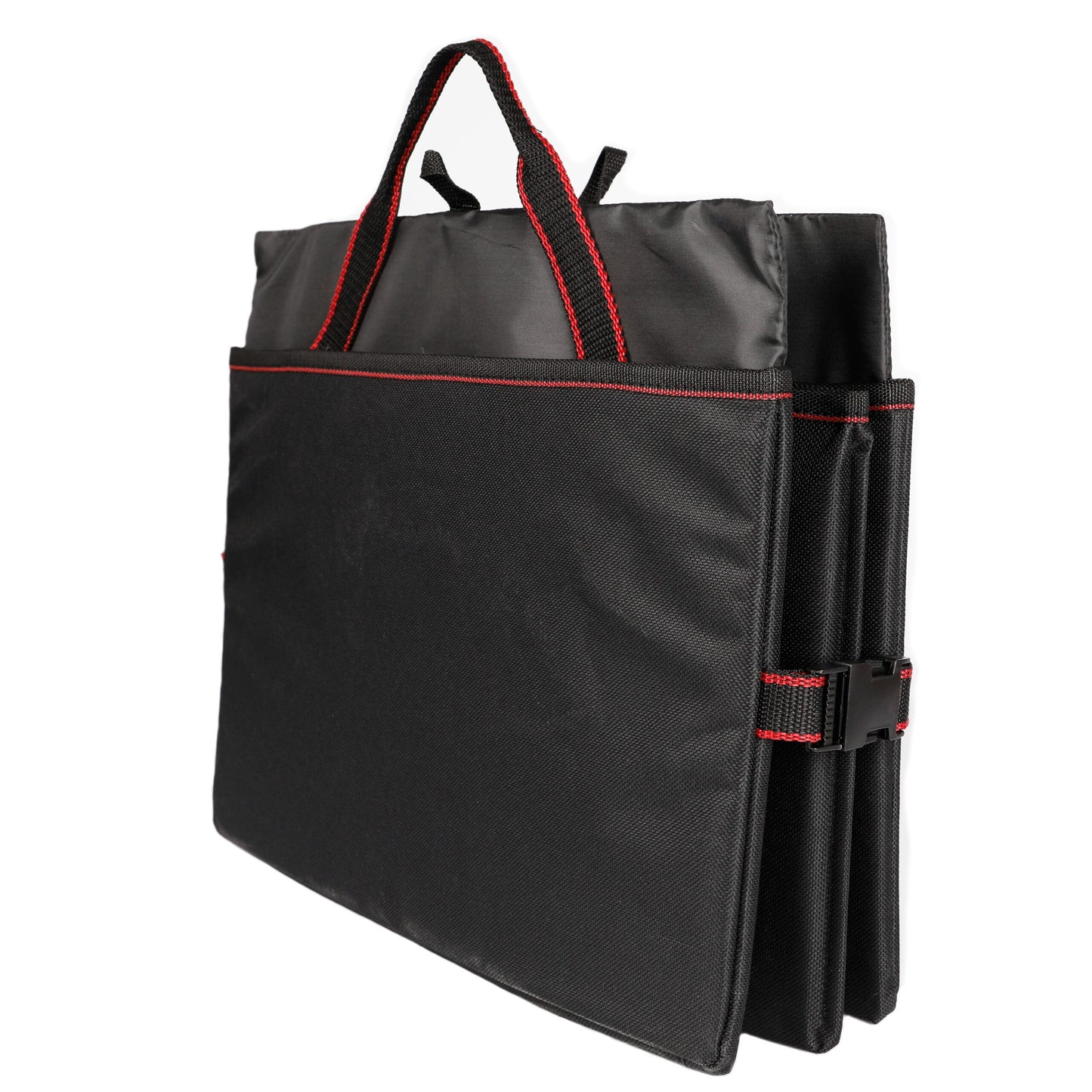 Organizador Maletero Coche con 4 Compartimentos de Rejilla y 2 Compartimentos Grandes, Plegable para Optimizar Espacio, Fijarlo de Forma Segura al Maletero, 63x39x25cm