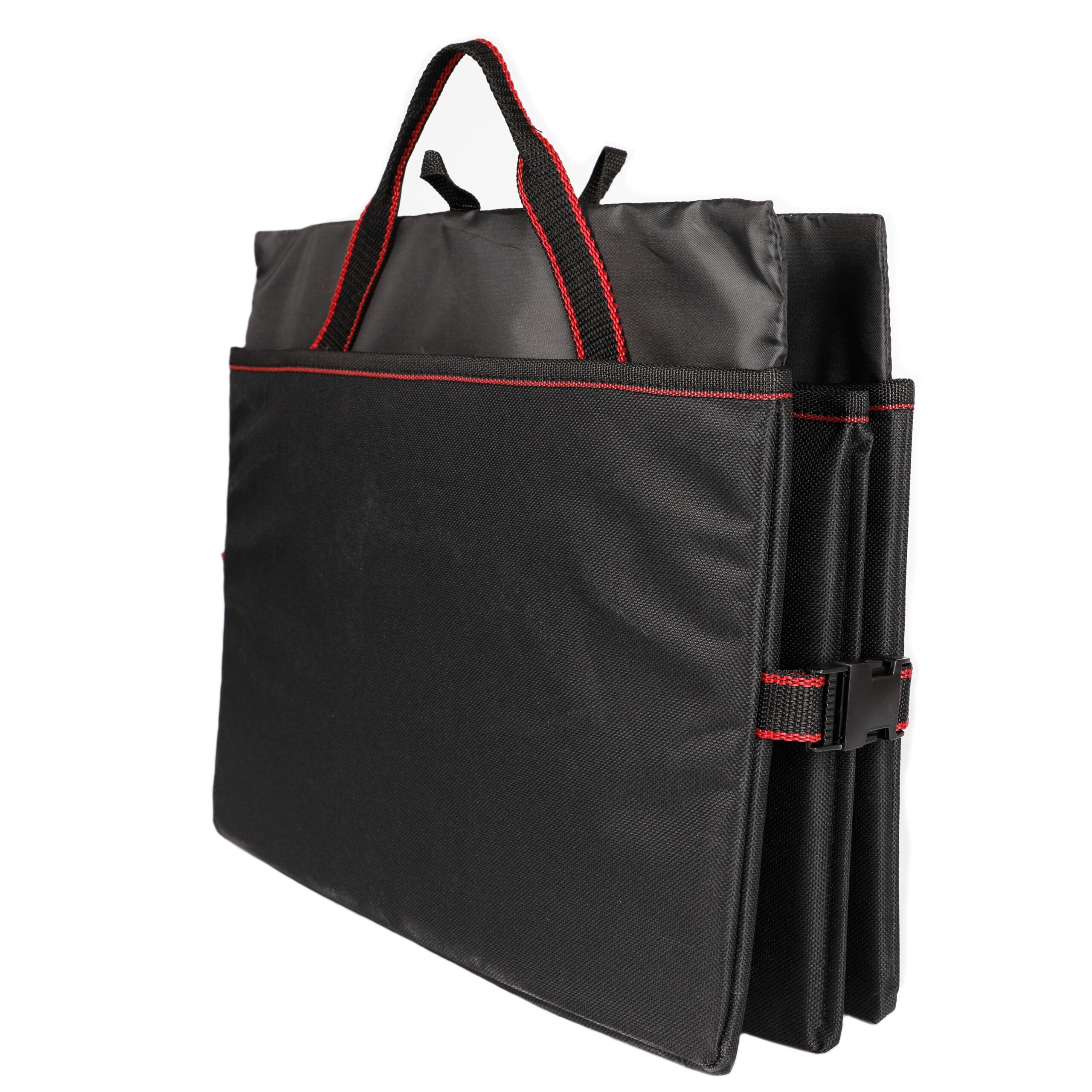 Organizador Maletero Coche con 4 Compartimentos de Rejilla y 2 Compartimentos Grandes, Plegable para Optimizar Espacio, Fijarlo de Forma Segura al Maletero, 63x39x25cm