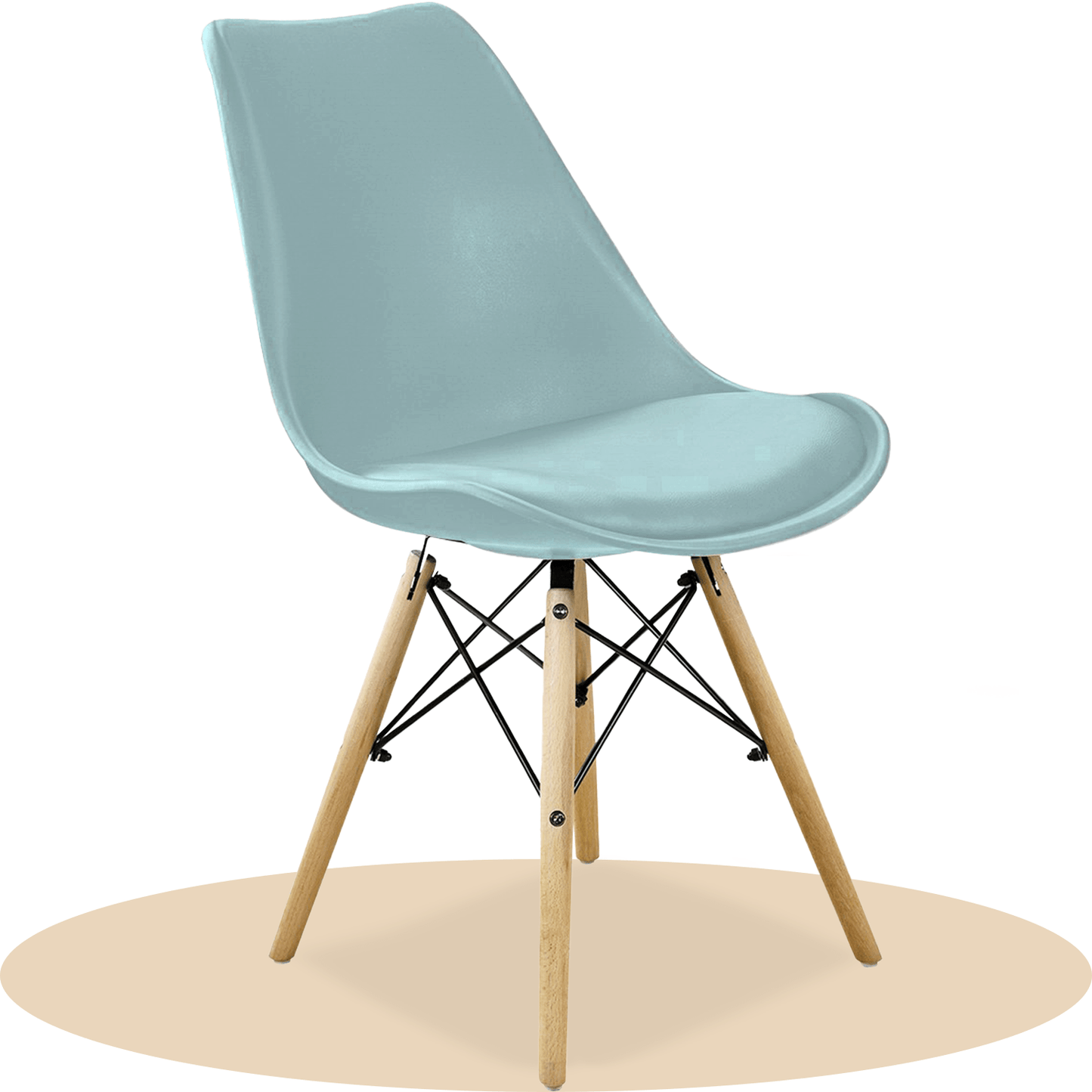Sillas para Comedor, Sillas para Cocina con Asiento Blando, Tapizado y Patas Resistentes de Madera de Haya, Sillas Nórdicas Minimalistas, 49.5 x 44 x 79.5 cm