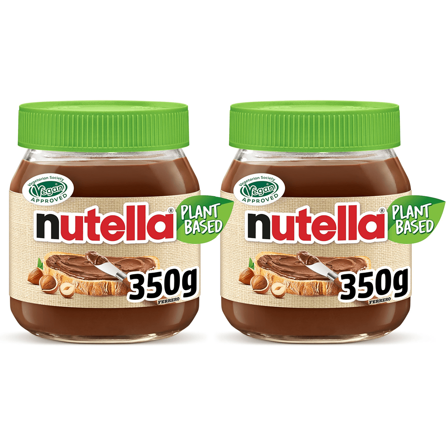 Ferrero Nutella Vegetal Plant-Based, Crema de Avellanas y Cacao para Untar, Vegana, Sin Lactosa, Sin Gluten, Ideal para el Desayuno de Veganos y Personas Intolerantes a la Lactosa, 350g por Tarro