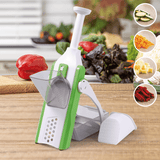 Cortador de Verduras y Patatas, 4 Funciones en 1: Corte en Rodajas, Palitos, Juliana y Cubitos, con Ajuste de Grosor, Cuchillas de Acero Inoxidable, Fácil de Usar y Limpiar, Hecho de Materiales Resistentes, Ahorra Tiempo y Espacio