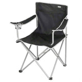 AKTIVE Silla Plegable de Camping Portátil para Playa, Camping y Jardín con Portavasos Integrado y Estructura de Acero, Capacidad de hasta 100 kg, 45 x 45 x 80 cm, Negro