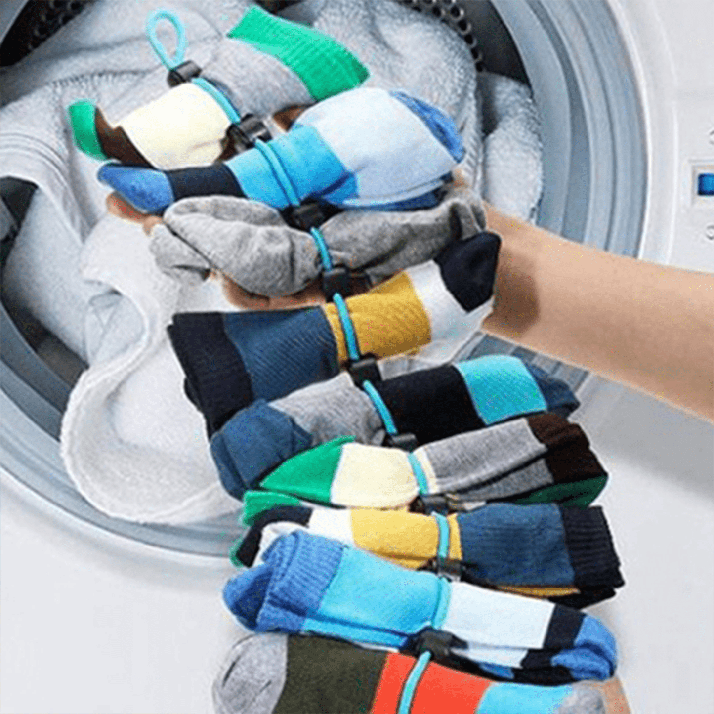 Organizador de Calcetines, Mantiene los Calectines Organizados, Sostiene 10 Pares de Calcetines, Apto para Lavadora y Secadora, Hecho de Plástico y Nylon