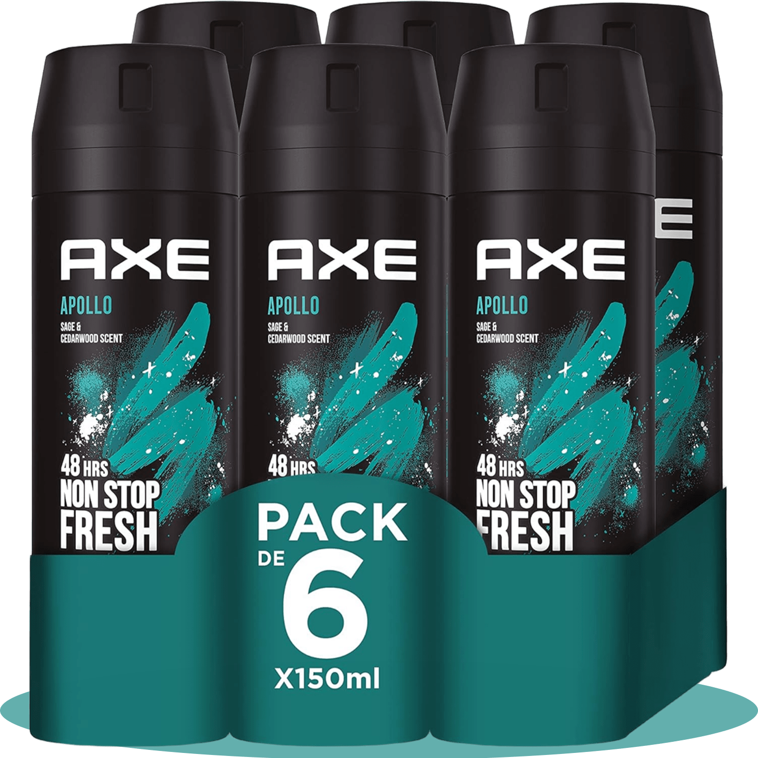Axe Desodorante Spray Apollo, Aroma a Frutas Verdes, Olor Irresistible durante 48 horas, 150ml por Spray