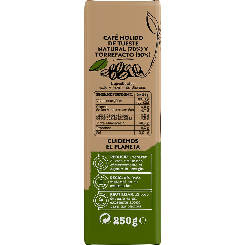 Nestlé Bonka Café Molido Mezcla de Cultivo Sostenible, Intensidad 10, Paquete de 250g