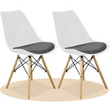 Sillas para Comedor, Sillas para Cocina con Asiento Blando, Tapizado y Patas Resistentes de Madera de Haya, Sillas Nórdicas Minimalistas, 49.5 x 44 x 79.5 cm