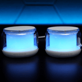 Mars Gaming MS-AURA, Altavoces Bluetooth 5.3, Chipset DSP Personalizado 15W, Iluminación RGB con Diseño ClearView 360º, Altavoces Compactos con Caja de Control de Volumen y RGB, Entrada AUX-IN, Blanco