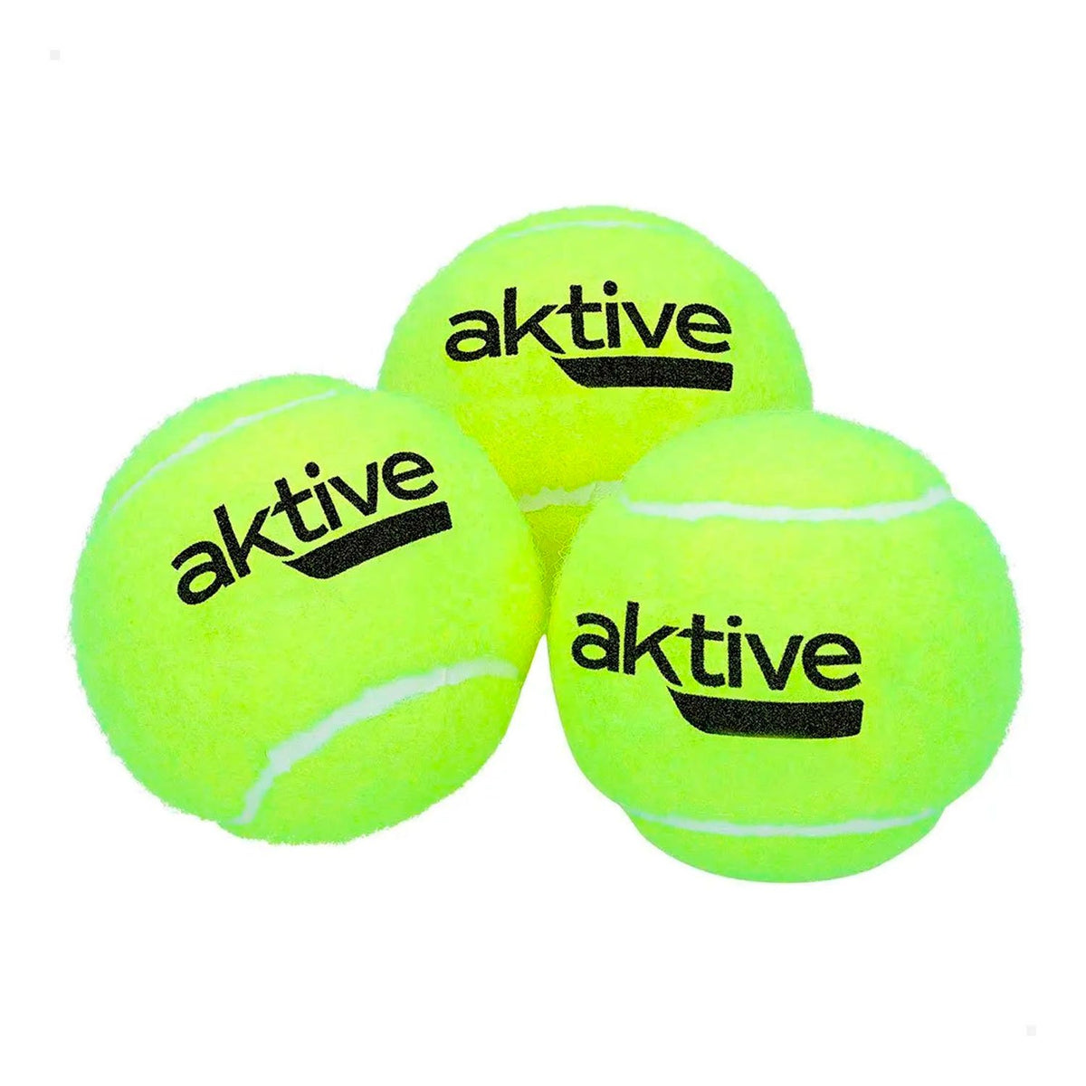 AKTIVE Pelotas de Tenis para Práctica, Entrenamiento y Juegos Recreativos, Resistentes, Paquete de 3 Pelotas