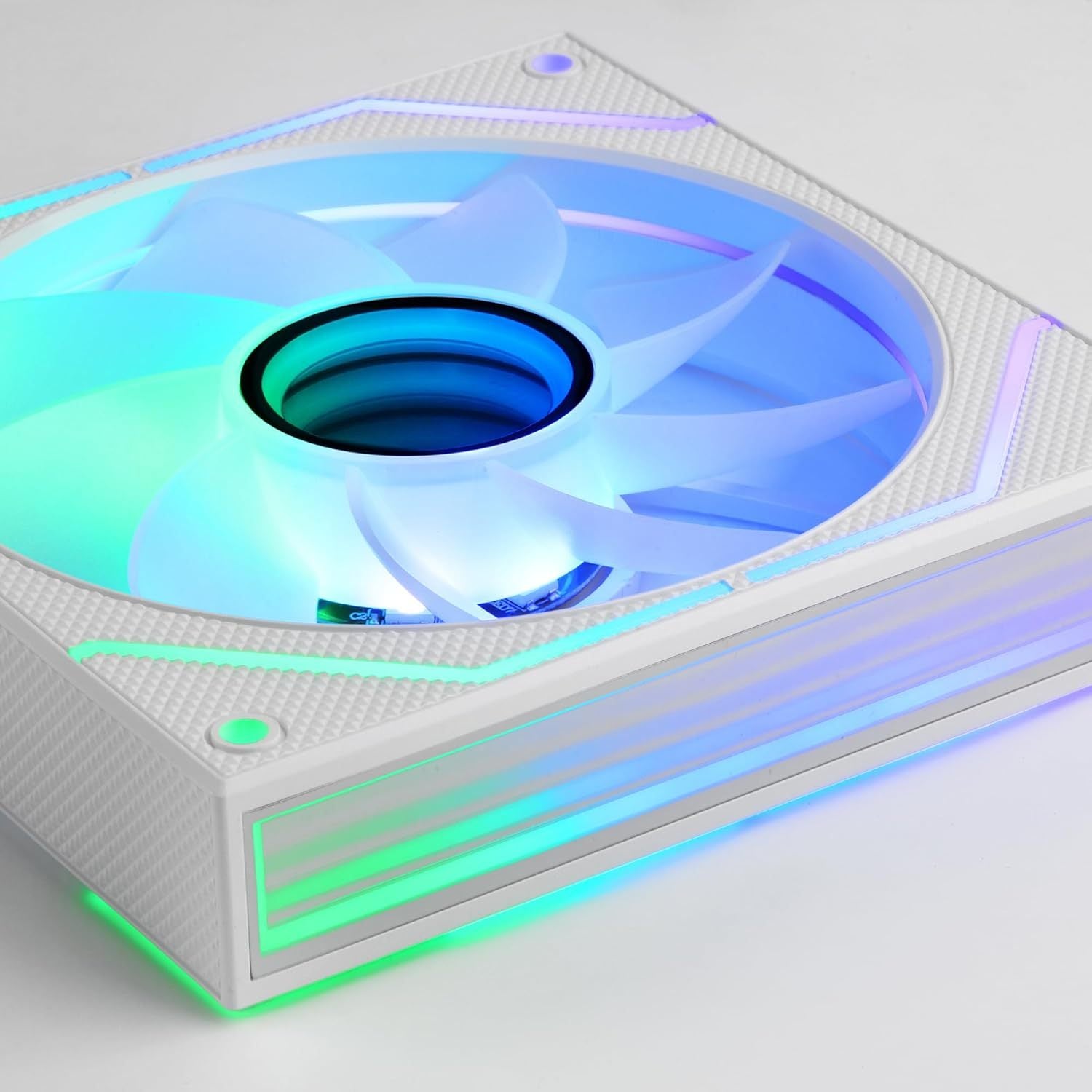 Mars Gaming MF-3DPROX2R, Kit 2x Ventiladores 120mm, Aspas Invertidas, Iluminación ARGB Triple Infinity Mirror 360°, Control PWM, Rodamientos FDB, Ventiladores PC con Compatibilidad Total ARGB, Blanco