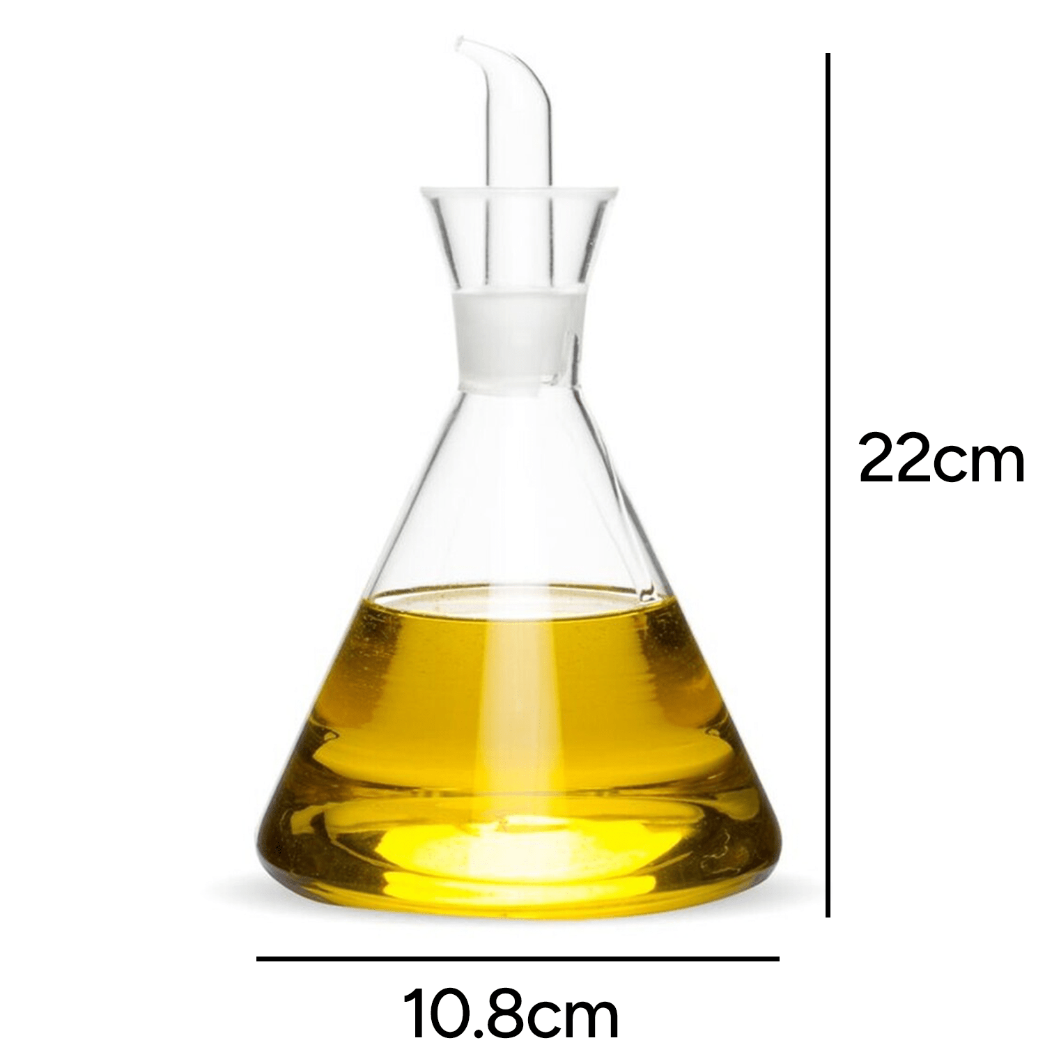 Aceitera Antigoteo de Vidrio Resistente, Dispensador de Boquilla Única Sin Goteo, Ideal para Aceite, Vinagre, Aderezos