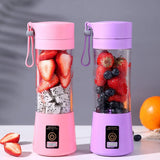 Licuadora Portatil Zumos y Batidos, Batidora para Frutas y Verduras, 6 Cuchillas de Acero, Vaso de 380ml de Capacidad, Ideal para Llevar, Cable de Carga USB, Batería de 800 mAh, 22000 RPM