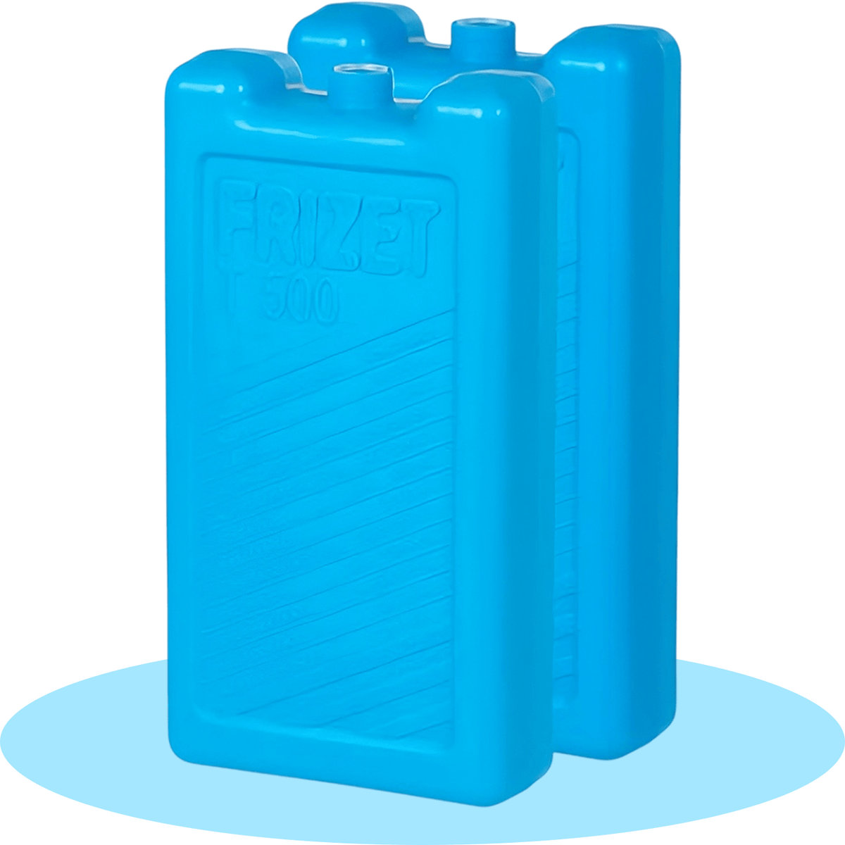 FRIZET Acumulador de Frío Hielo de 500ml de Capacidad, Reutilizables, Ideales para Neveras, Camping, Playa, Exterior, 9.5 x 17.5cm, Pack 2/4 Unidades
