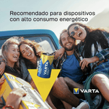 Pilas D Alcalinas de Alto Rendimiento, VARTA Longlife Power, Ultra Larga Duración, Energía Potente y Continua, Ideal para Linternas de Alto Consumo, Radios Portátiles, Juguetes Grandes, Equipos de Sonido y Dispositivos Industriales - VARTA