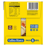 GALLINA BLANCA Caldo Casero de Pollo 100% Natural, Elaborado con Pollo Fresco y Verduras de la Huerta, Cocinado a Fuego Lento Durante 3h. Sin Gluten, Sin Conservantes, Bajo en Grasa, Caja de 6 Unidades de 1L