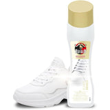 Búfalo Crema para Zapatos Autobrillante Color Blanco, Formulada con Aceite Natural de Almendras, Cuidado del Calzado y Color, Brillo Intenso Inmediato, Frasco de 50ml