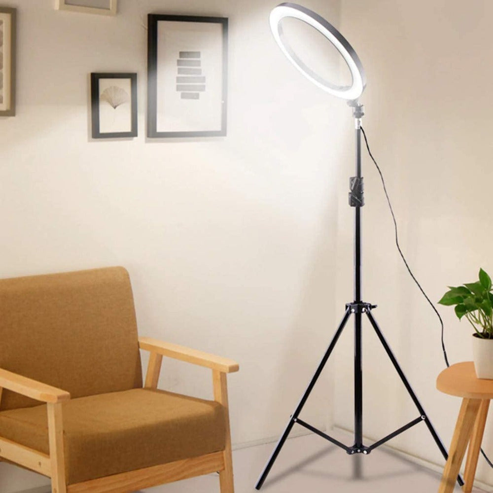 Tripode Luz Anillo Plegable, Soporte Luz, Tamaño: 1,60 m, Peso: 0,5 kg, Perfecto para Aro de Luz, Ideal para Fotografía, Videos, Redes Sociales, TikTok, Influencers, Maquillaje y Peluquería, Extensible