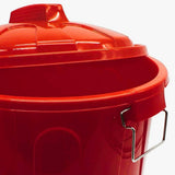 Cubo Basura 100 Litros de capacidad con Tapa. Fabricado en Plastico Resistente, Ideal para Almacenaje de Basura para el Hogar, Oficina o Industria