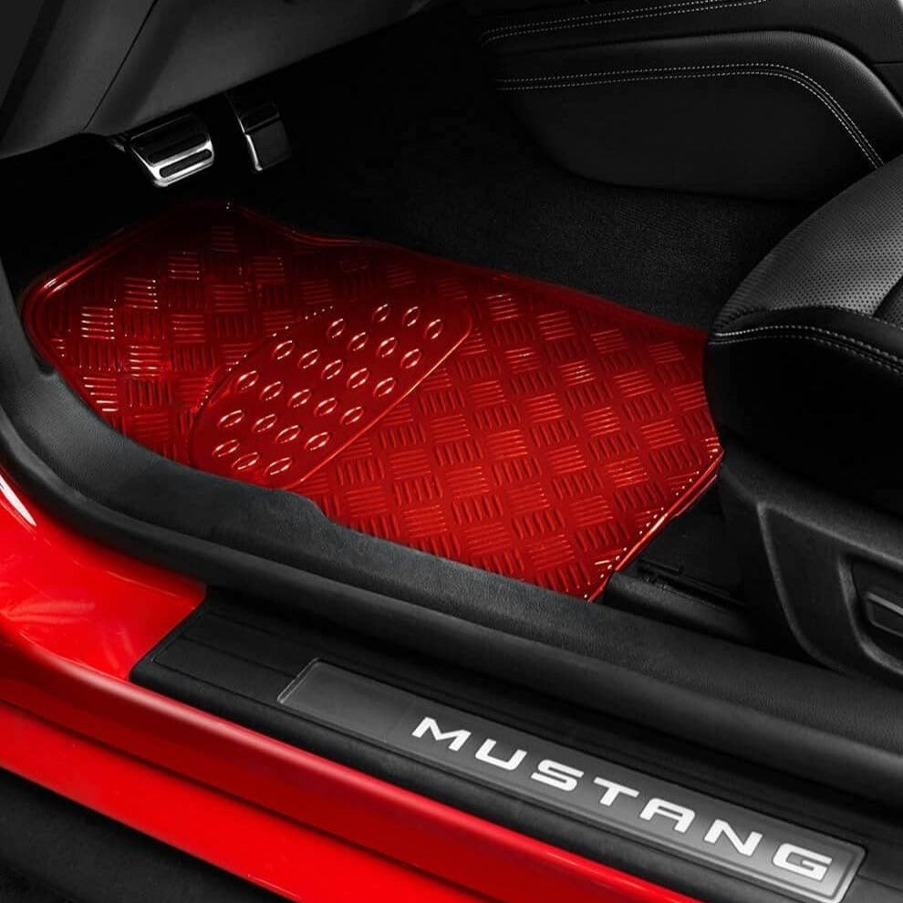 Alfombrillas Coche Antideslizantes, Set 4 Alfombrillas Universales para Coche, Hechas de PVC Duradero y Resistente, Instalación Fácil y Protección Completa para el Interior del Vehículo, Fácil de Limpiar