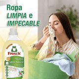 Frosch Detergente para Lavadora Líquido Concentrado, Jabón Natural para Lavadora, Ropa Limpia e Impecable en el Lavado, Apto para Todo Tipo de Tejidos menos Lana y Seda, 1.5 L