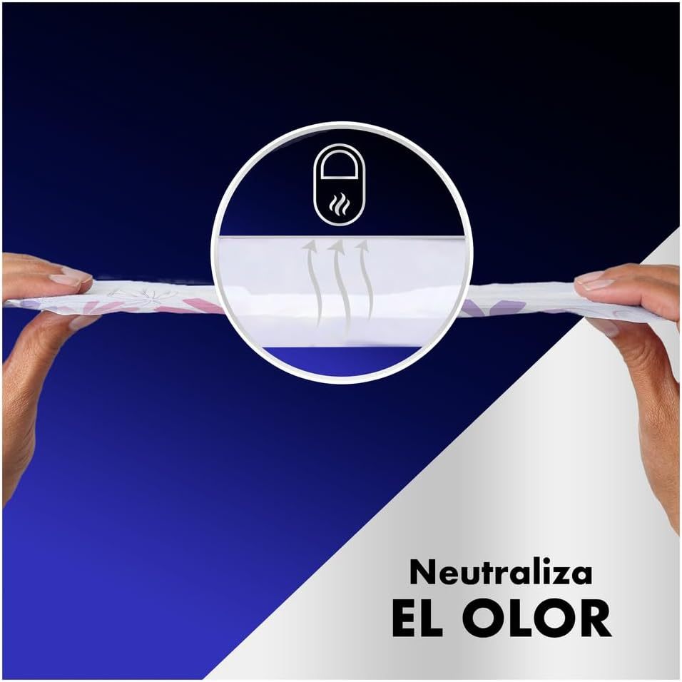 Evax Compresas Mujer Menstruación, Evax Liberty Noche Compresas Con Alas, Se Adapta a tu Cuerpo, Neutraliza el Olor, No Notarás Que Las Llevas, 72 Unidades