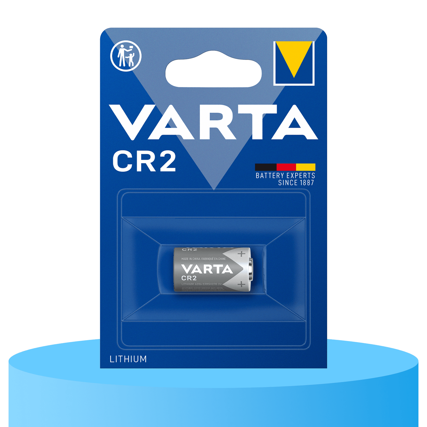 Pilas CR2 Litio de Alto Rendimiento, Larga Duración, Para Uso Diario, Ideal para Cámaras Fotográficas, Linternas, Sensores de Alarma, Equipos de Medición, Punteros, Juegos y Otros Dispositivos Pequeños - VARTA
