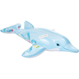 Flotador Piscina Delfín Hinchable Grande con 2 Asas, Hecha de Vinilo Ultra Resistente, Con 2 Cámaras de Aire para Mayor Seguridad y 2 Asas Resistentes para Mayor Sujeción y Estabilidad, Incluye Kit de Parches para Reparar Pequeños Poros o Pinchazos