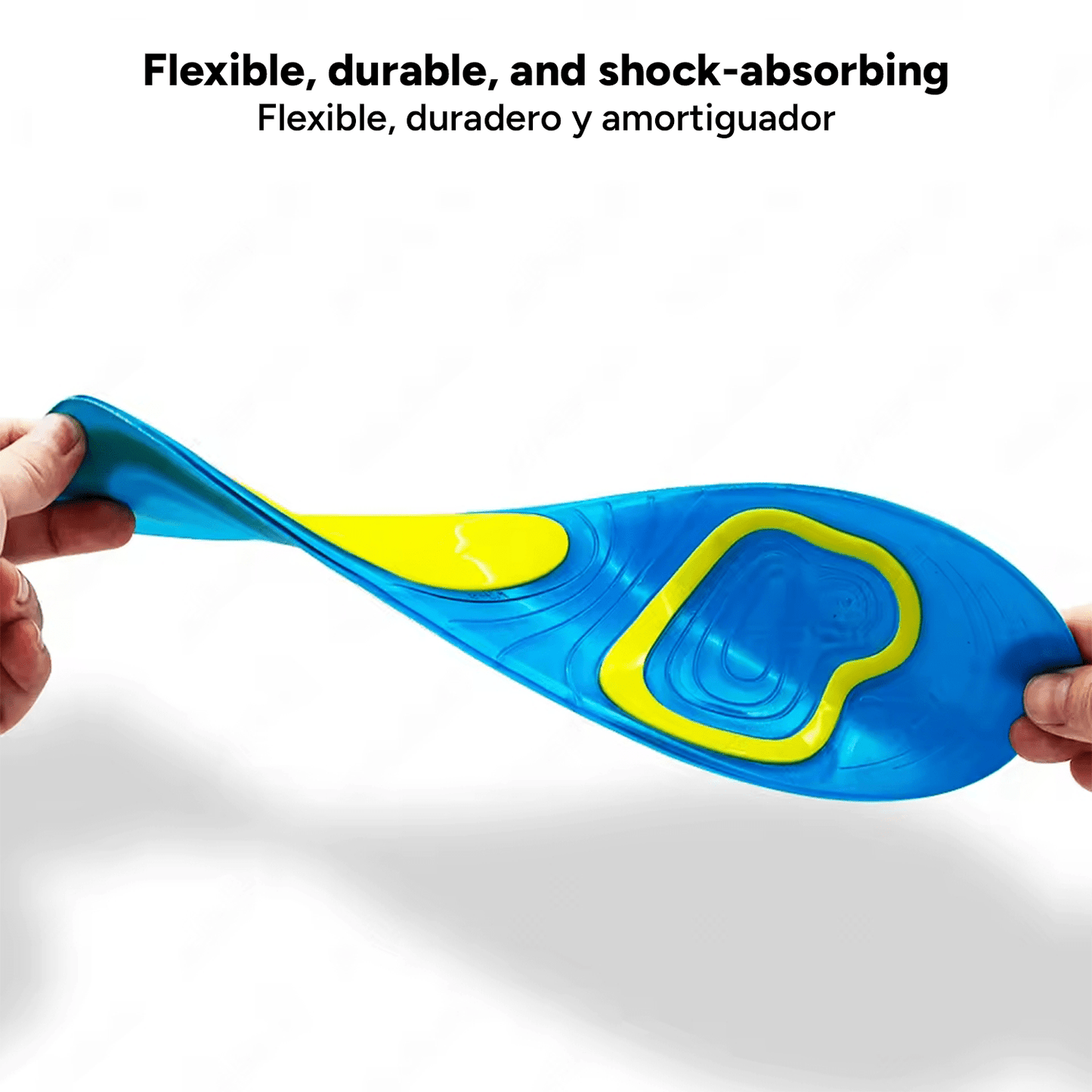 Plantillas de Gel de Silicona para el Soporte de Pie, Plantillas ideales para Caminar, Trabajar o Hacer Deporte, Ideal para Todo Tipo de Calzado, Almohadillas Amortiguadoras, Alta Elasticidad, 2 Plantillas