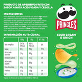 Pringles Sour Cream & Onion, Snack de Patatas Fritas sabor Crema Agria y Cebolla, Tamaño XL de 165g, Pack de 3 Unidades