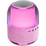 Mars Gaming MS-Flow, Altavoz Portátil Bluetooth 15W, Iluminación Orbilight RGB 360°, Sonido Potente con Driver DeepBass 57mm, Altavoz Gaming Compacto con Bluetooth 5.3 y MicroSD, Rosa