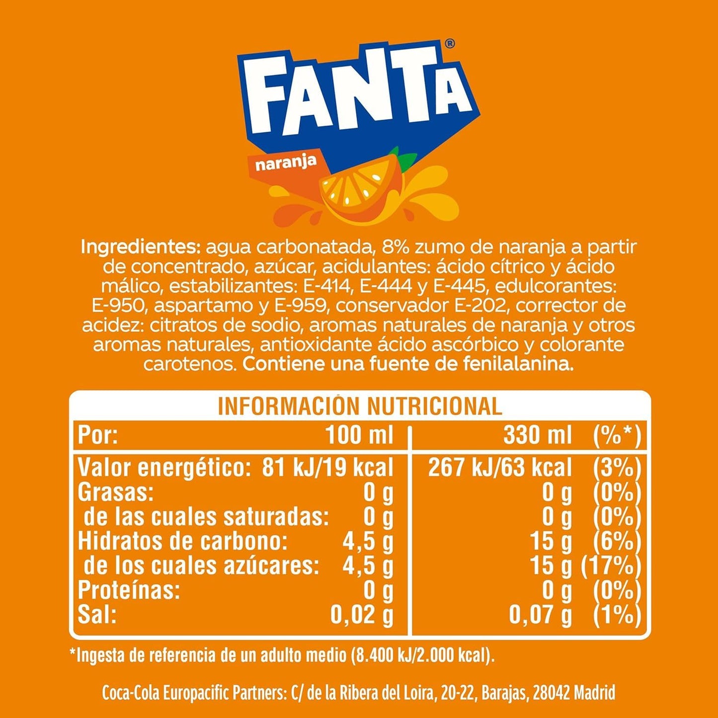 Fanta Naranja/Limón, Refresco con Zumo de Naranja/Limón, Bajo en Calorías, Pack Ahorro de 24 Latas de 330ml