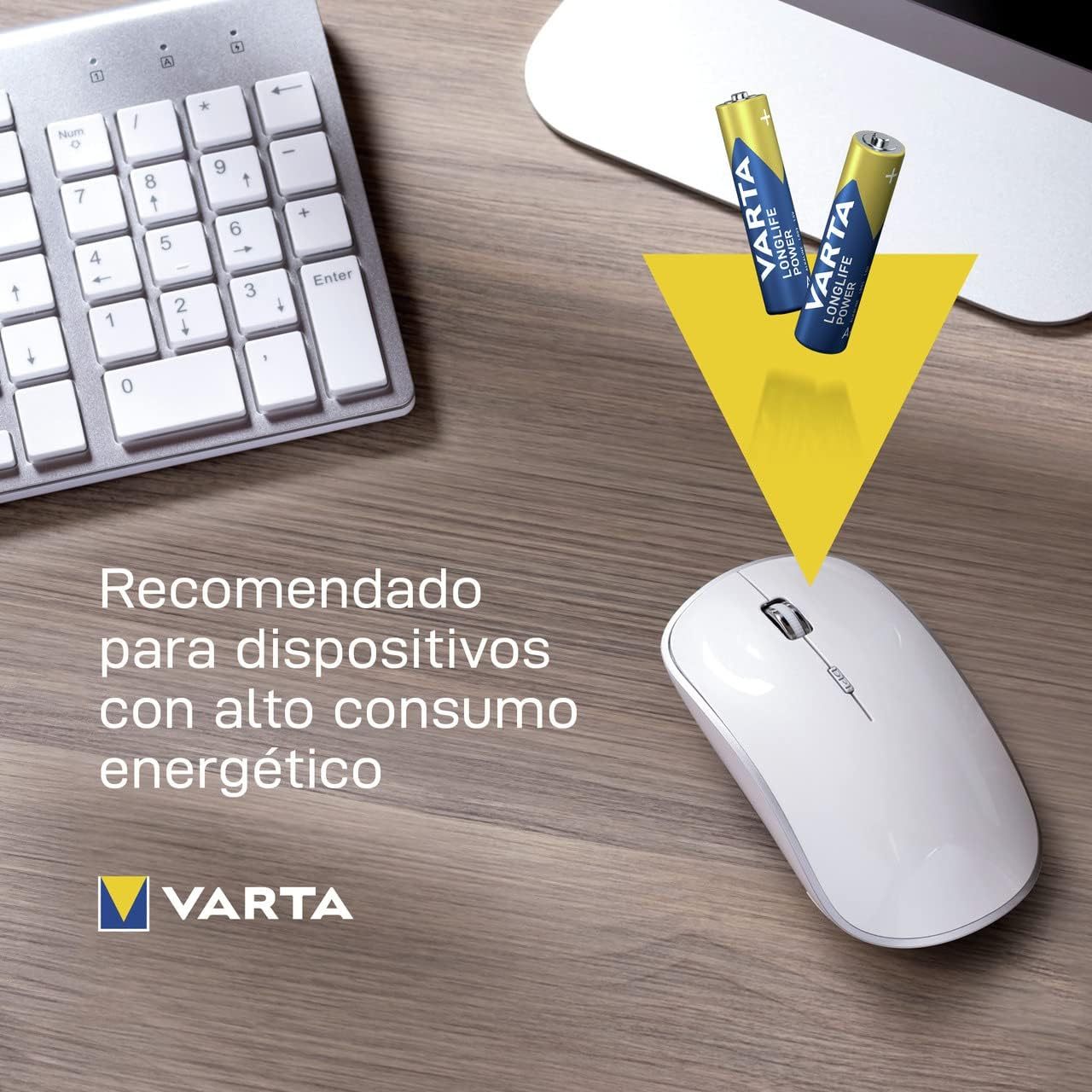 VARTA Pilas AA y AAA Alcalinas de Alto Rendimiento, 20 Pilas AA + 20 Pilas AAA, VARTA Longlife Power, Ultra Larga Duración, Energía Continua, Ideal para Controles Remotos, Juguetes Electrónicos, Linternas, Lámparas, Relojes