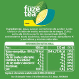 Fuze Tea Té Negro Limón, Refresco de Extracto de Té Negro con Limón, Ideal para Refrescarse, Comidas y Reuniones, Pack de 24 Latas de 330ml