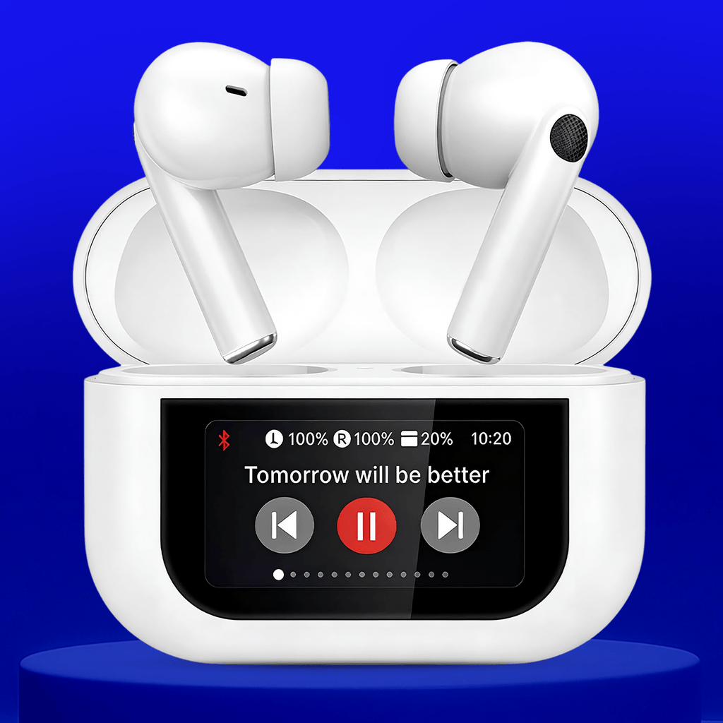Auriculares Inalambricos de Bluetooth con Estuche de Carga, Distancia de Transmisión: 10m, 7h de Tiempo de Uso, Pantalla Táctil, Rango de Respuesta de Frecuencia: 20Hz-20KHZ, Carga USB, Capacidad de Batería de los Auriculares: 40mAh