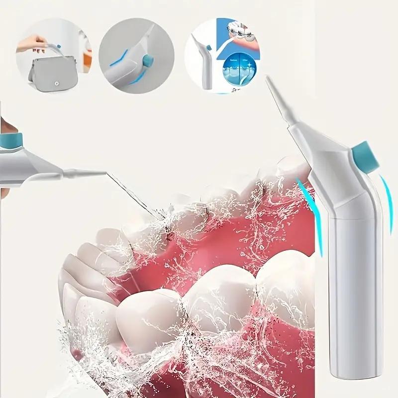 Irrigador Dental Portátil, Boquilla Interdental, Irrigador Oral, Tamaño Compacto ideal para Viajes, Herramienta de Higiene Dental de Limpieza Profunda