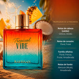 Rayhaan Tropical Vibe Eau de Parfum Unisex, Perfume Árabe de Aroma Tropical y Frutal con Notas de Mango, Piña, Coco y Ámbar, 100 ml