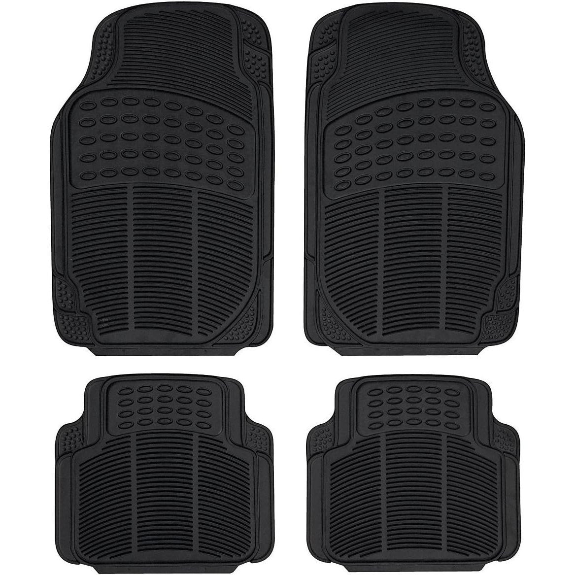 Alfombrillas Coche Antideslizantes, Set 4 Alfombrillas Universales para Coche, Hechas de PVC Duradero y Resistente, Instalación Fácil y Protección Completa para el Interior del Vehículo, Fácil de Limpiar