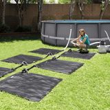 Calentador Agua Piscina Solar 120cm, Aumenta la Temperatura del Agua entre 3º y 5º, Compatible con Filtración de hasta 7,5 m3/h, con Bombas de Filtro de hasta 1/3 HP o Caudal de Bomba de < 2000 gal/h, Fácil de Vaciar y Almacenar, Resistente a Rayos UV