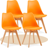 1/2/4/6 Unidad Sillas para Comedor, Sillas para Cocina con Asiento Blando, Tapizado y Patas Resistentes de Madera de Haya, Sillas Nórdicas