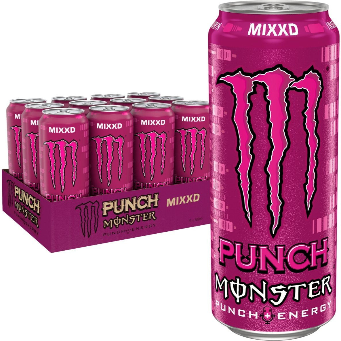MONSTER ENERGY Bebida Energética, Refresco Energético, Pack 12/24 Latas de 500ml
