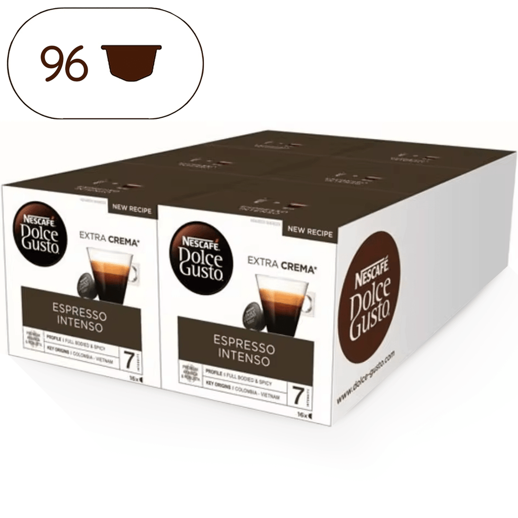 Nescafé Dolce Gusto Cápsulas Café Espresso Intenso, Intensidad 7, Especiado y Con Cuerpo, 96 Cápsulas