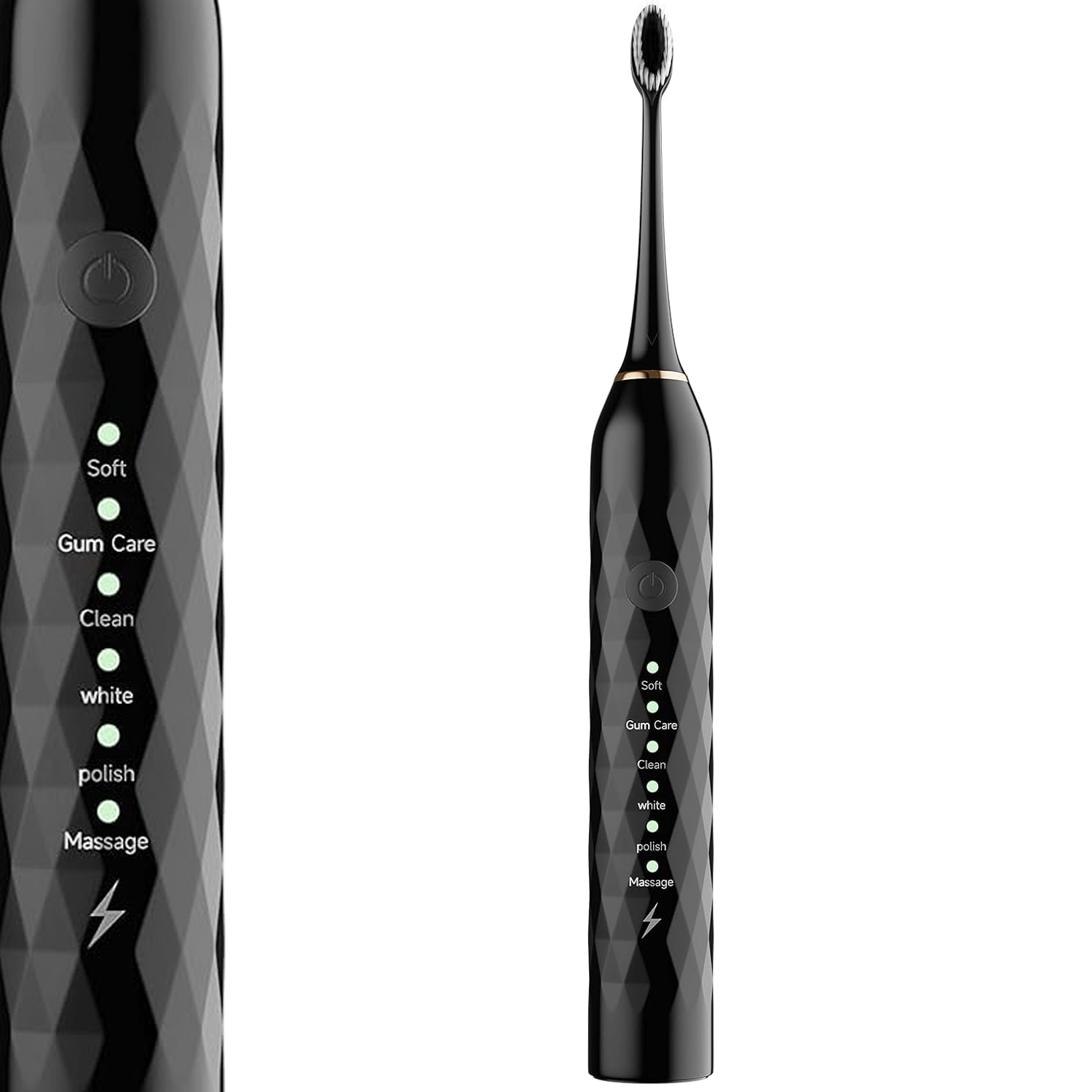 Cepillo de Dientes Eléctrico y Set de Accesorios, 6 Modos de Limpieza, 2 Cabezales de Cepillo, 2 Puntas Interdentales, 1 Espejo Bucal, Carga USB, 500 mAh