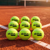 AKTIVE Pelotas de Tenis para Práctica, Entrenamiento y Juegos Recreativos, Resistentes, Pack de 3 Botes con 3 Pelotas Cada Uno, 9 Pelotas en Total