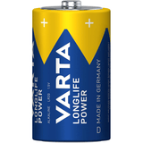 Pilas D Alcalinas de Alto Rendimiento, VARTA Longlife Power, Ultra Larga Duración, Energía Potente y Continua, Ideal para Linternas de Alto Consumo, Radios Portátiles, Juguetes Grandes, Equipos de Sonido y Dispositivos Industriales - VARTA