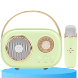 Mini Karaoke Portatil, Altavoz con Micrófono Inalámbrico para Cantar, Efectos de Voz, Ideal para Fiestas