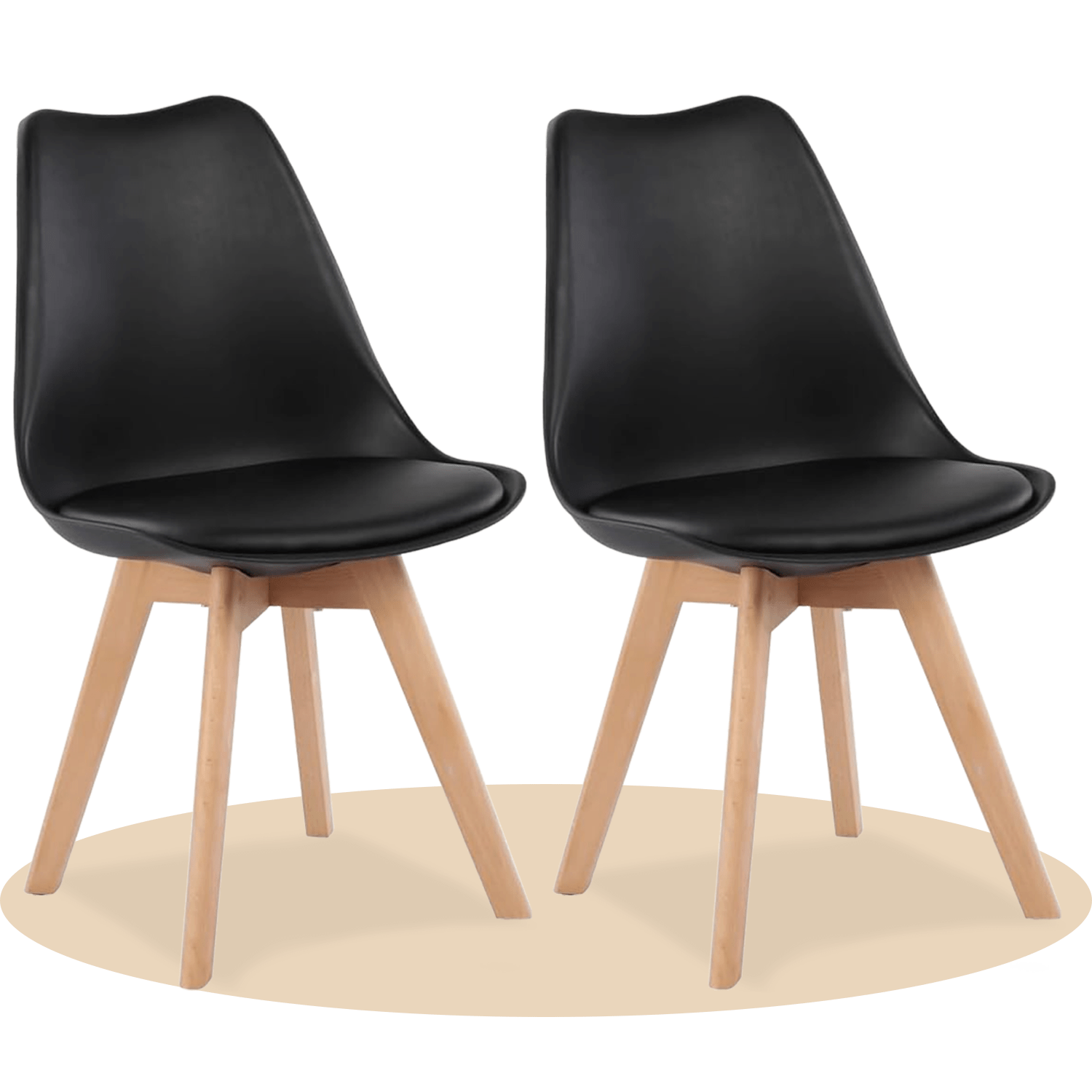 1/2/4/6 Unidad Sillas para Comedor, Sillas para Cocina con Asiento Blando, Tapizado y Patas Resistentes de Madera de Haya, Sillas Nórdicas