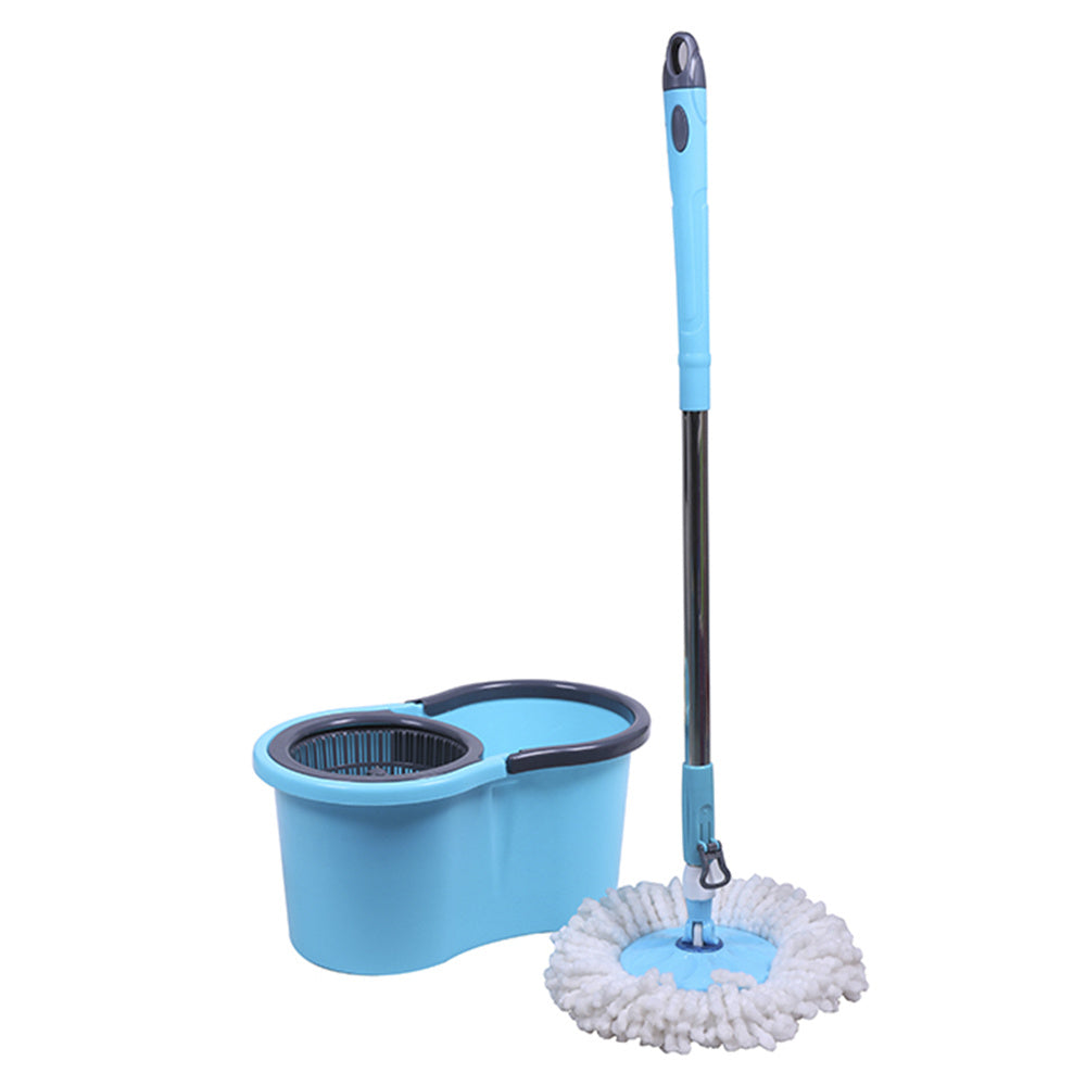 Mopas de Limpieza Suelo, Mopa Giratoria de 360° con Cubo, Autoescurrido sin Esfuerzo, Gran Poder de Absorción, Fácil de Usar, Uso en Seco y Mojado, para Todo Tipo de Superficies, Cubo con Salida de Agua en la Parte Inferior