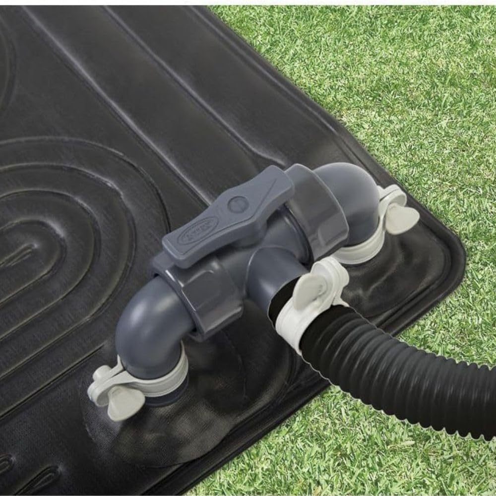 Calentador Agua Piscina Solar 120cm, Aumenta la Temperatura del Agua entre 3º y 5º, Compatible con Filtración de hasta 7,5 m3/h, con Bombas de Filtro de hasta 1/3 HP o Caudal de Bomba de < 2000 gal/h, Fácil de Vaciar y Almacenar, Resistente a Rayos UV
