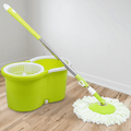 Mopas de Limpieza Suelo, Mopa Giratoria de 360° con Cubo, Autoescurrido sin Esfuerzo, Gran Poder de Absorción, Fácil de Usar, Uso en Seco y Mojado, para Todo Tipo de Superficies, Cubo con Salida de Agua en la Parte Inferior